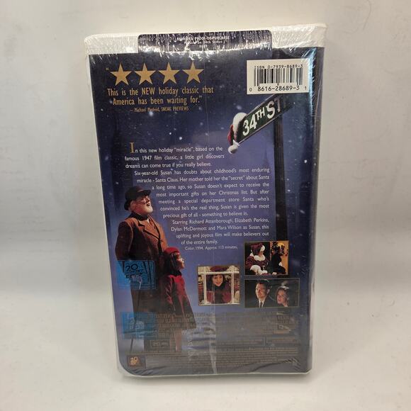 Sealed Miracle on 34th Street 1994 VHS Clamshell John Hughes Xmas Movie Promo - Picture 2 of 6